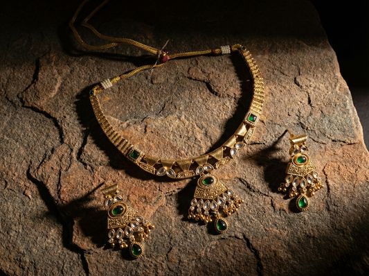 LZ-60 Antique Kundan Choker Set