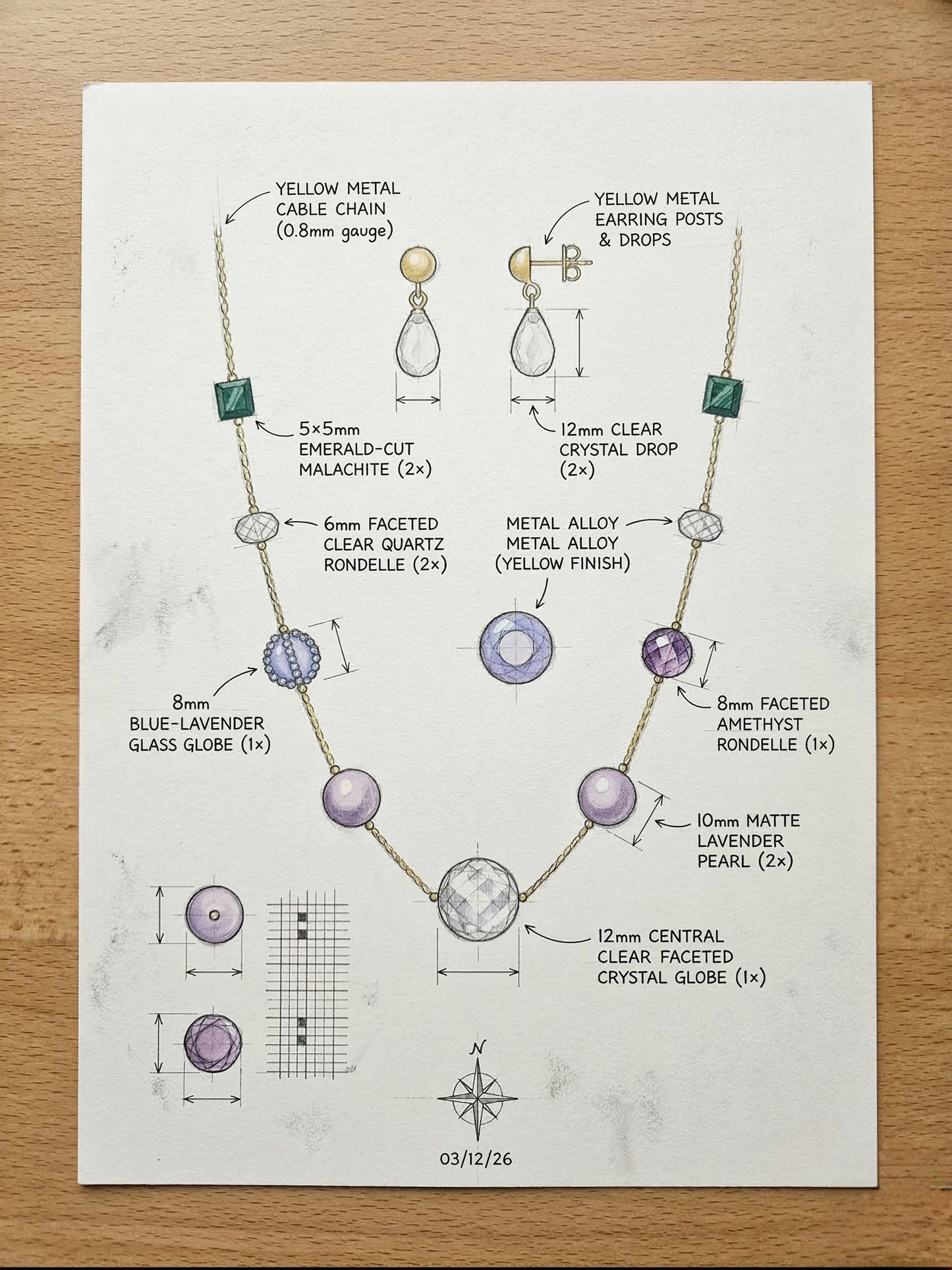 LZ-138 Elegant Pearl & Crystal Necklace Set