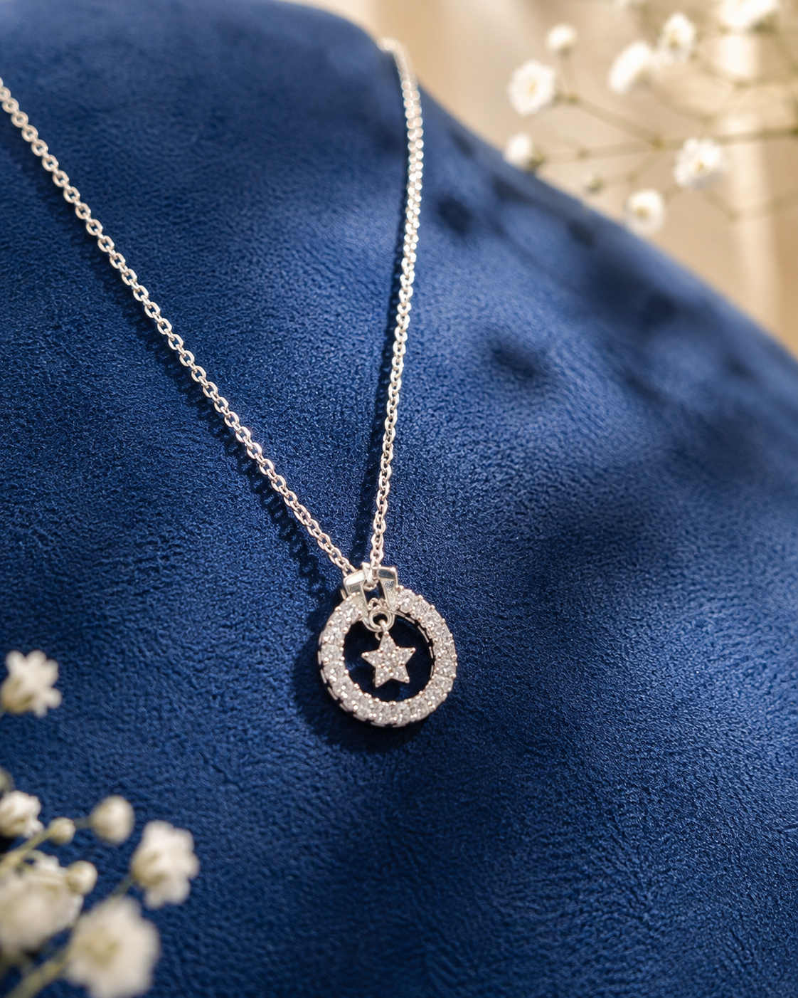 LZ-176 Astra Halo Star Pendant Necklace
