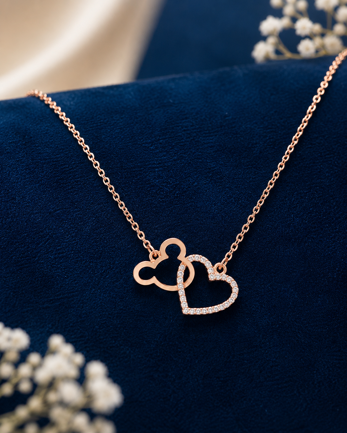 LZ-177 Amora Interlocked Heart Necklace