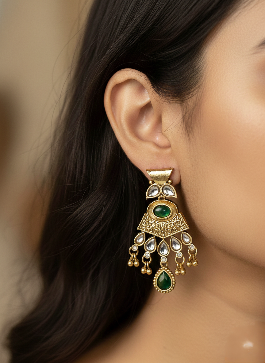 LZ-60 Antique Kundan Choker Set