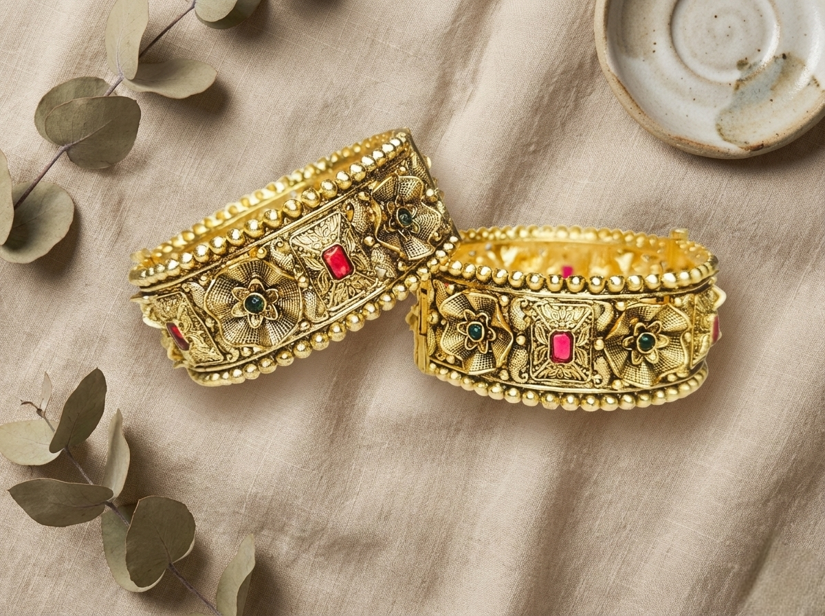 LZ-39 Majestic Bloom Beaded Kangan