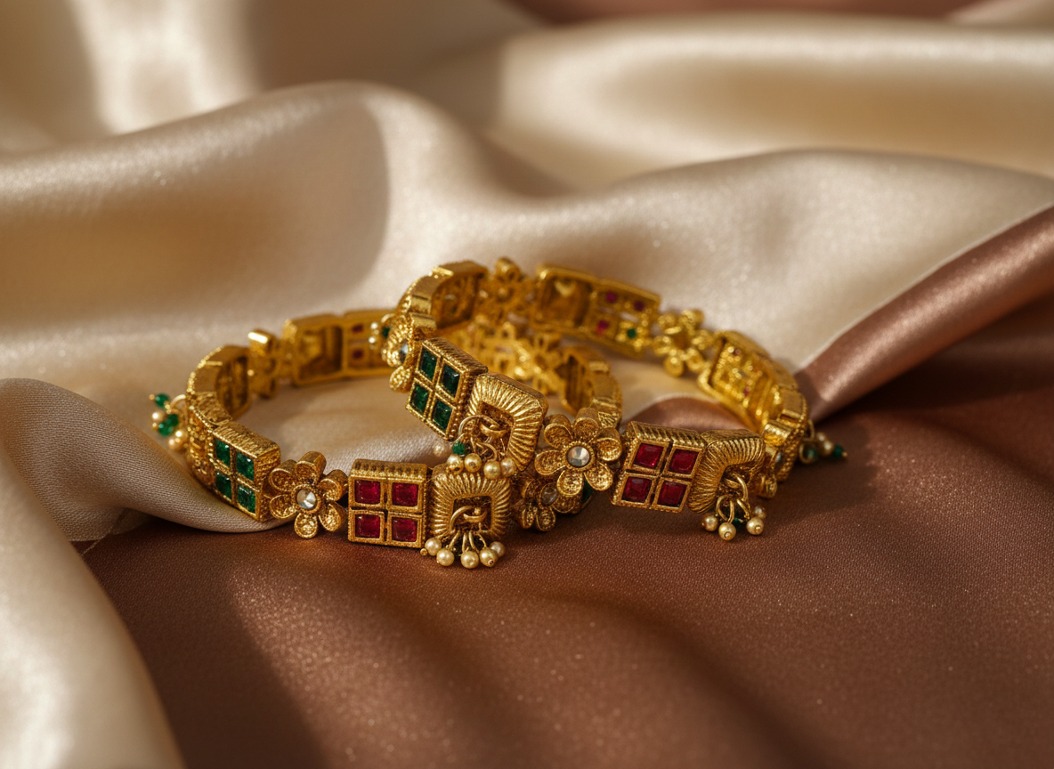 LZ-44 Copper Royal Square Bangles