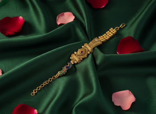 LZ-73 Royal Peacock Antique Gold Bracelet