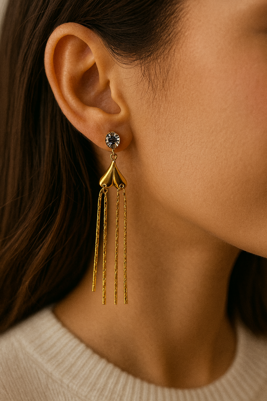 LZ-85 Aurelle Anti-Tarnish Cascade Earrings