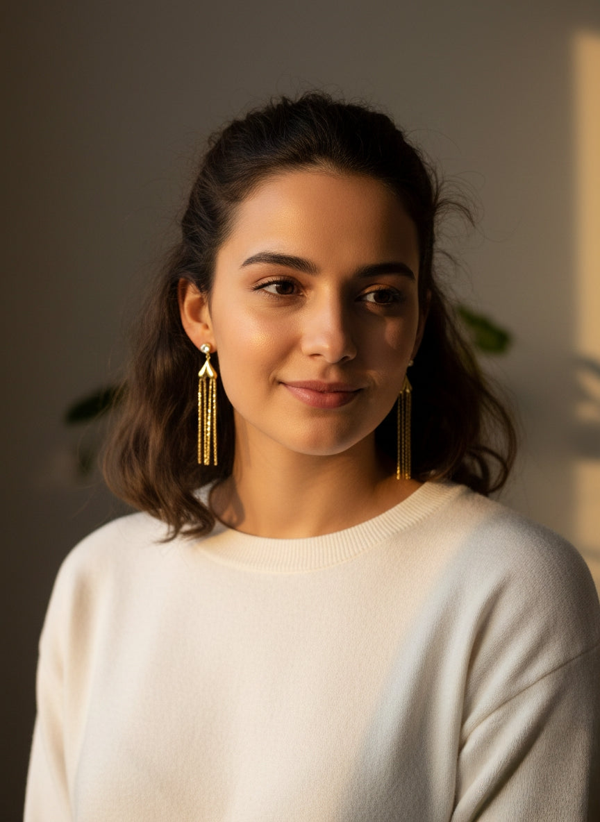 LZ-85 Aurelle Anti-Tarnish Cascade Earrings
