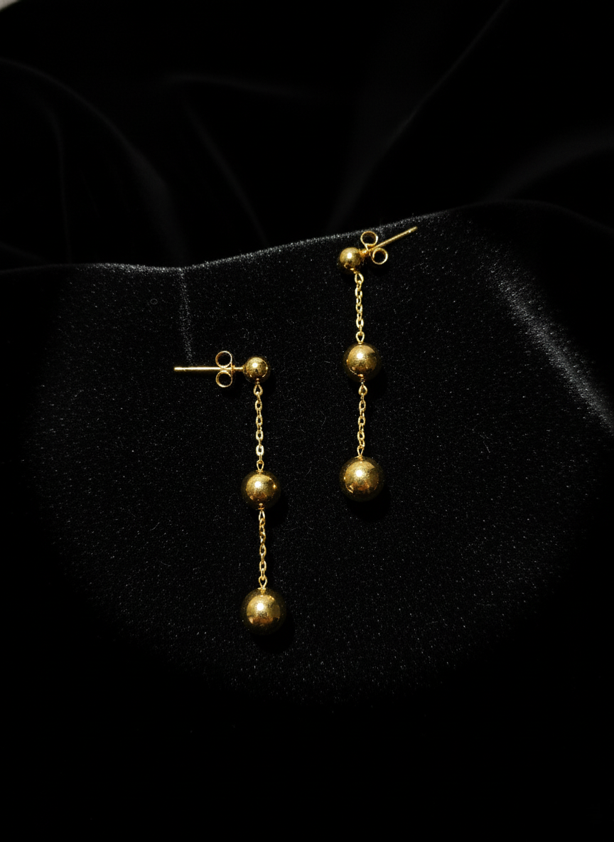 LZ-86 Orlina Anti-Tarnish Gold Drop Earrings