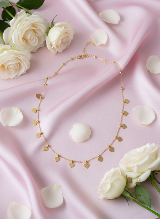 LZ-98 Delicate Heart Charm Anti-Tarnish Necklace