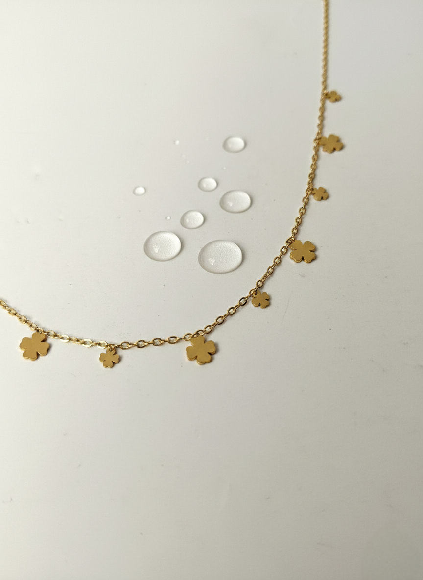 LZ-102 Lunara Anti-Tarnish Floral Charm Necklace