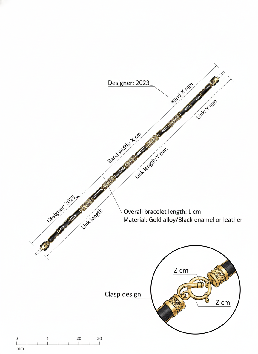LZ-109 Radiant Bamboo Link Bracelet