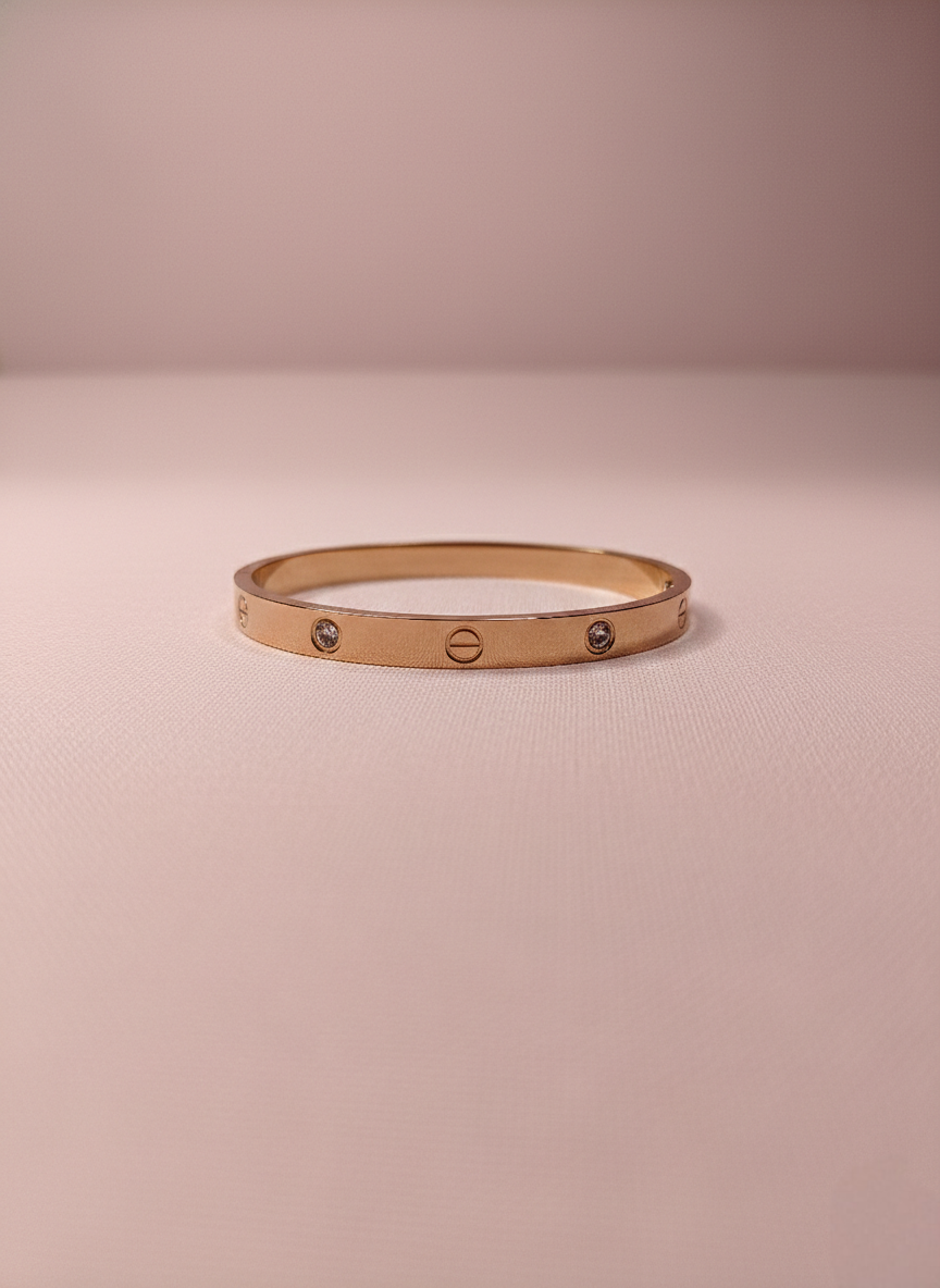 LZ-115 The Studded Bangle: Rose Gold Edition