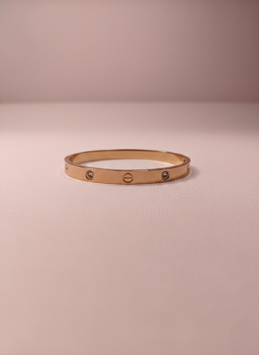 LZ-115 The Studded Bangle: Rose Gold Edition