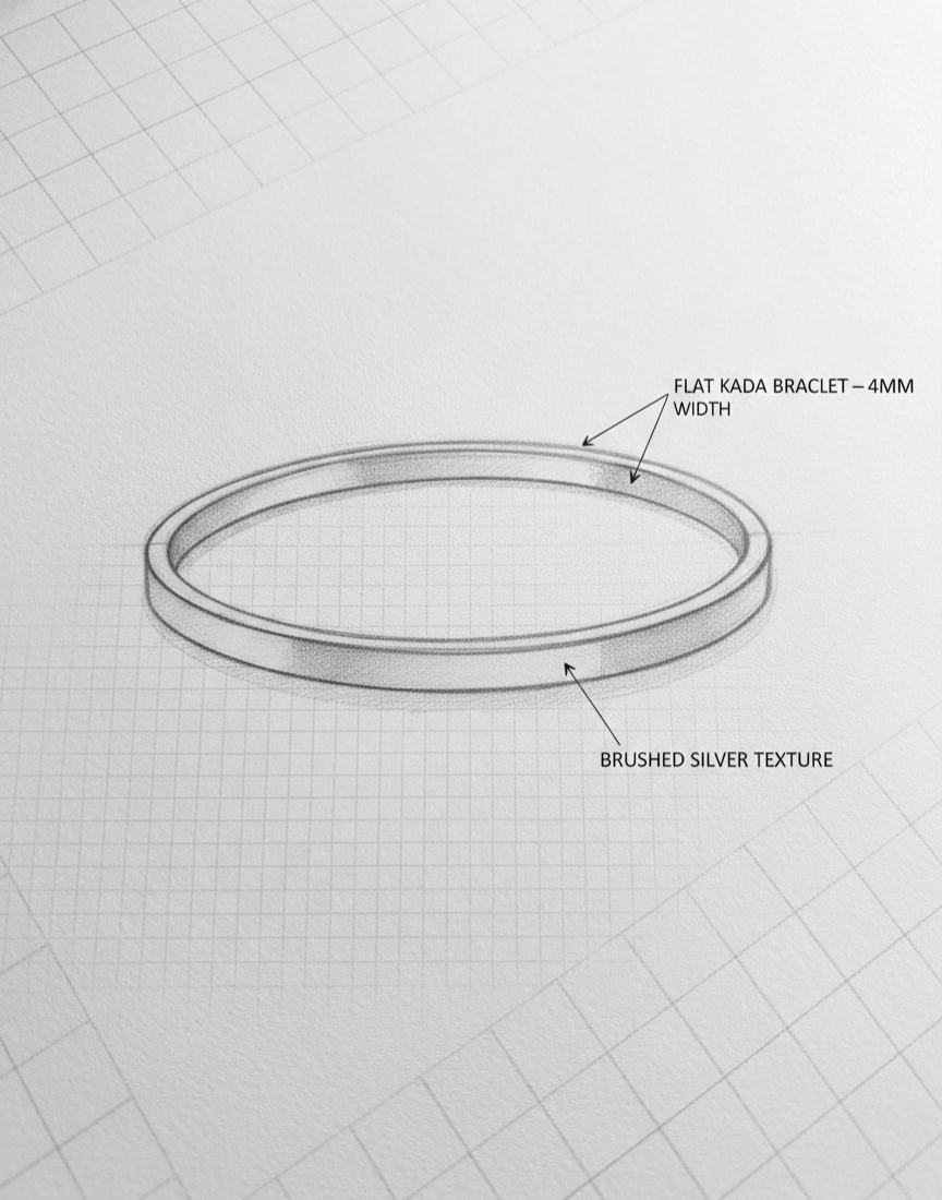 LZ-116 Sleek Minimalist Silver Bangle