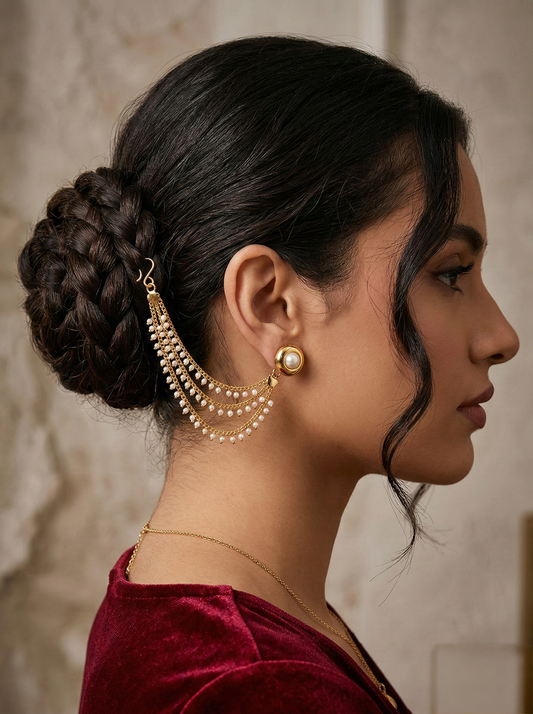 LZ-129 Elegant Pearl Ear Chain