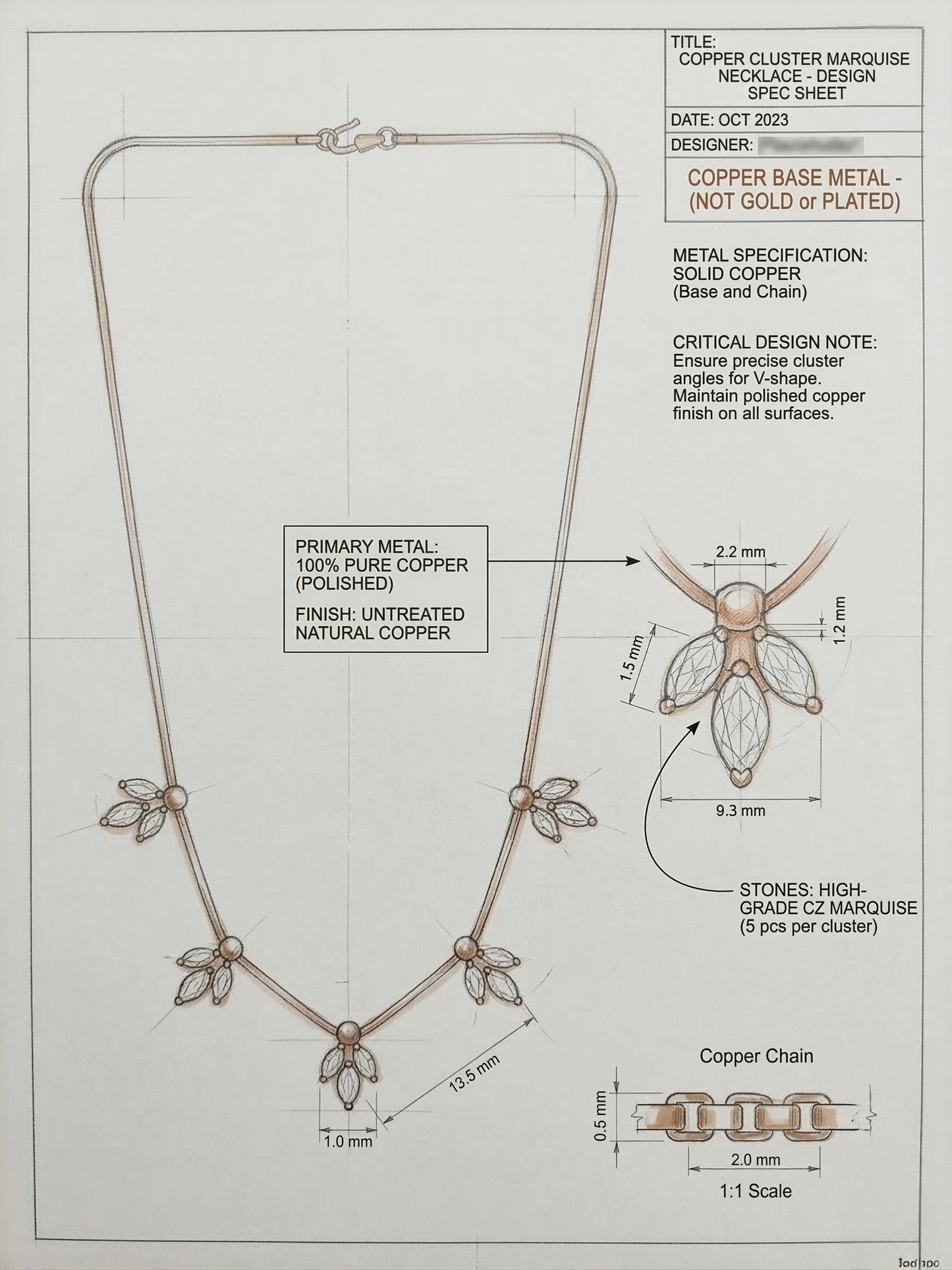 LZ-152  Elegant Floral Crystal Necklace