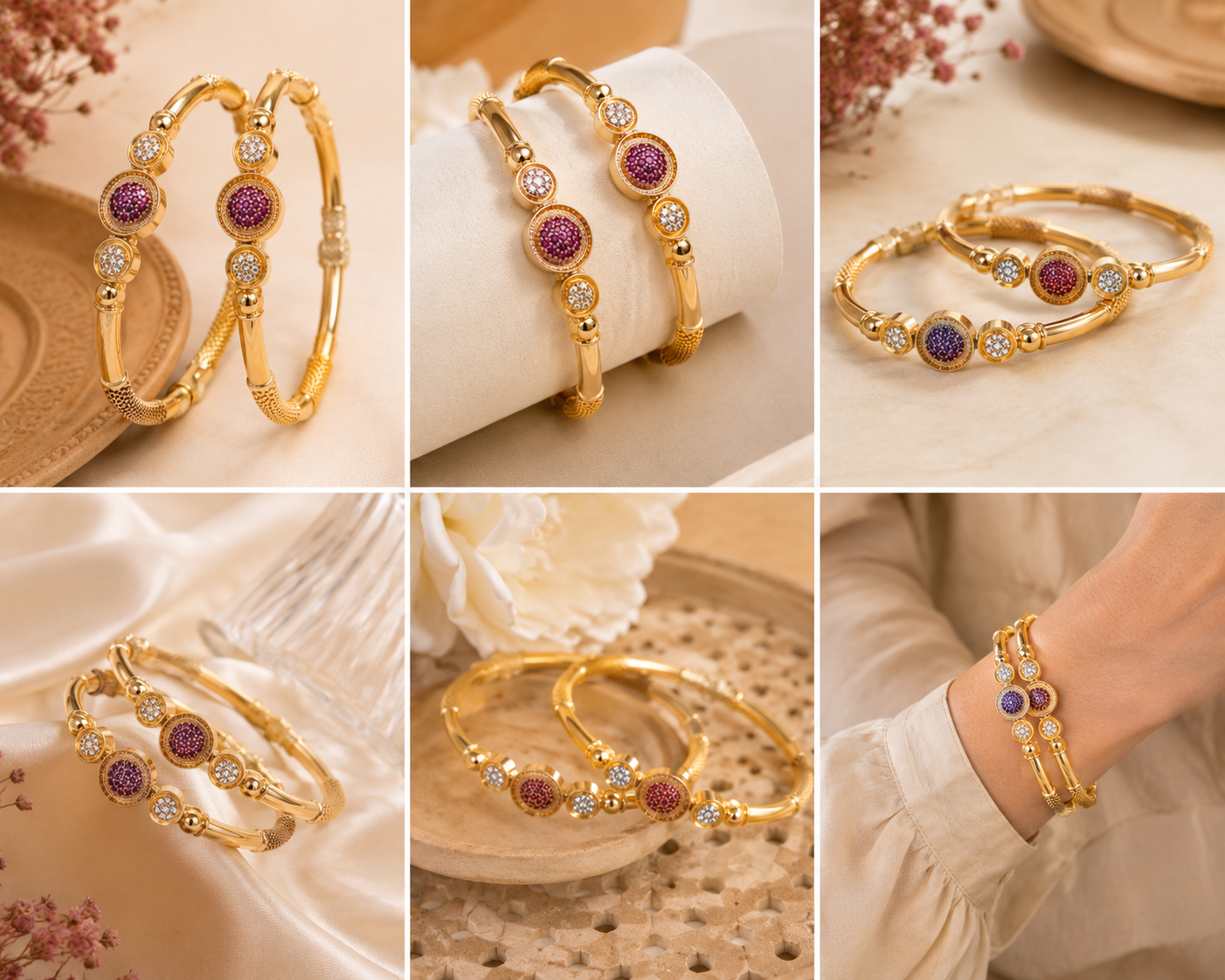 LZ-189 Rivana Ruby Sparkle Bangle