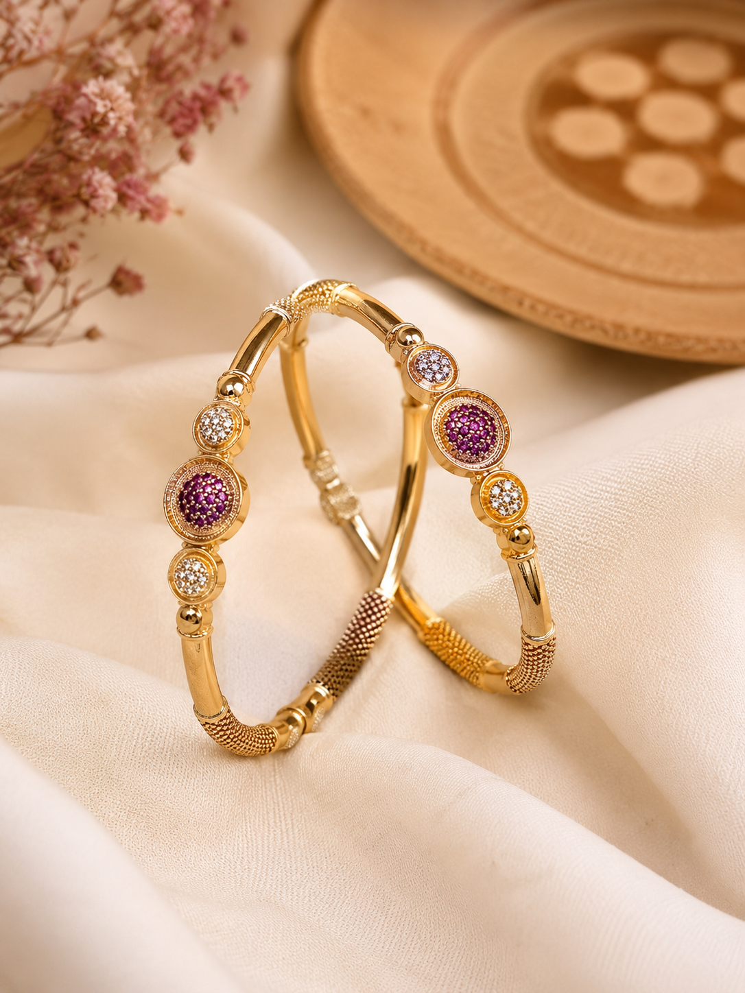 LZ-189 Rivana Ruby Sparkle Bangle