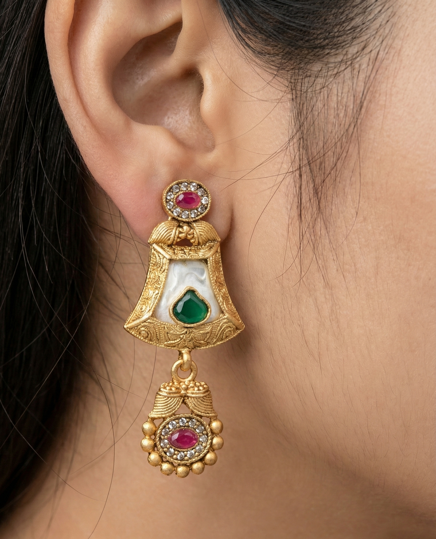 LZ-65 Traditional Gold Plated Peacock Pendant Set