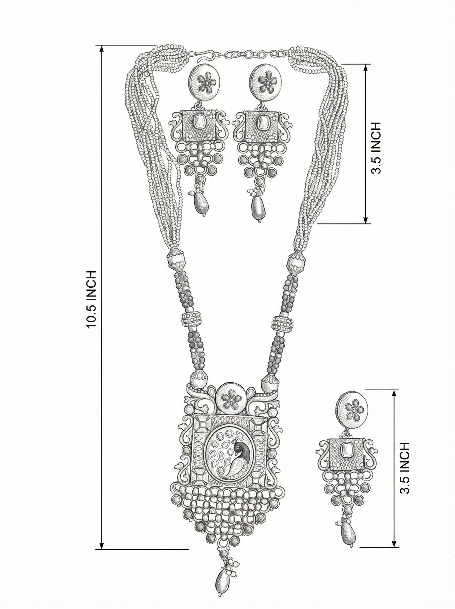 LZ-01 Anti-Tarnish Traditional Necklace Set with Earrings for Women | Festive & Wedding Jewellery