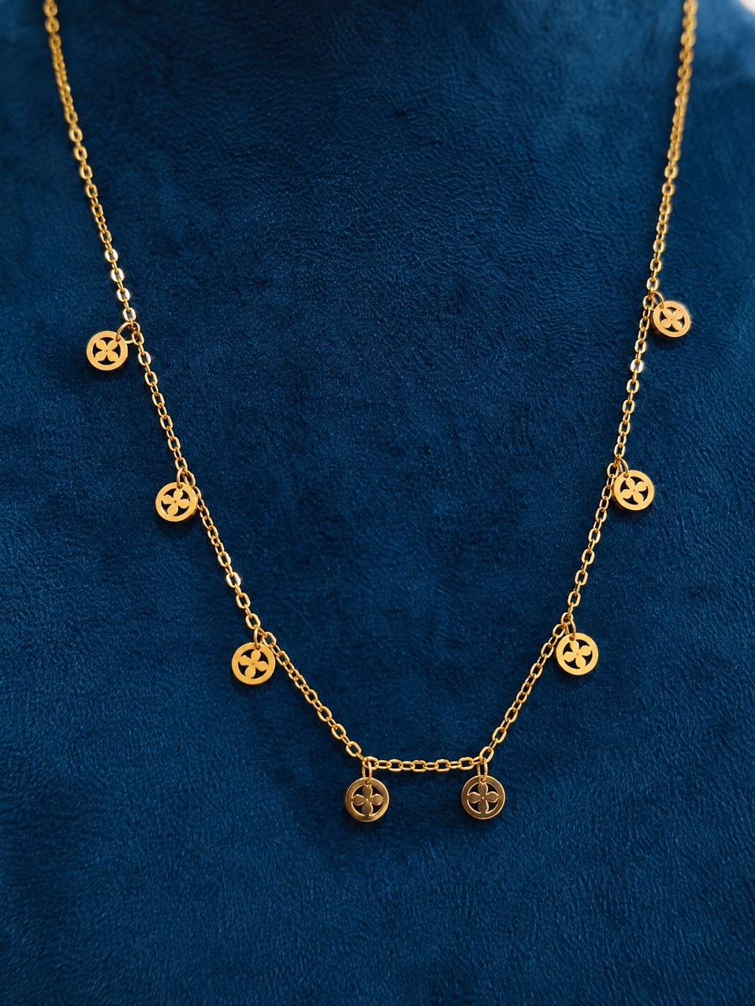 LZ-173 Aurelia Mini Disc Charm Necklace