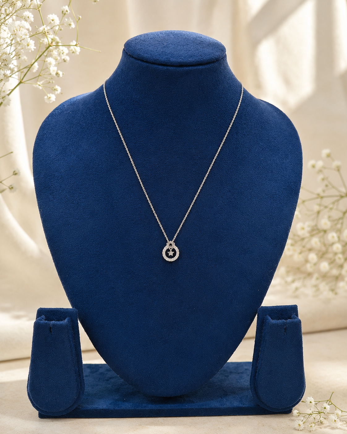 LZ-176 Astra Halo Star Pendant Necklace