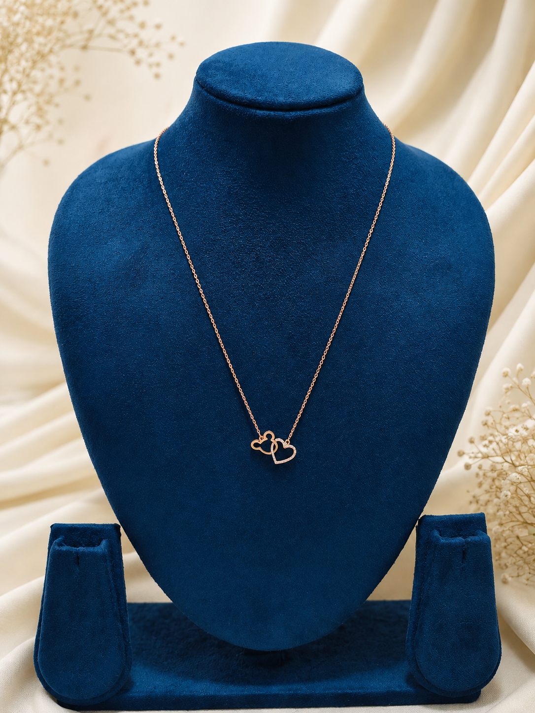 LZ-177 Amora Interlocked Heart Necklace