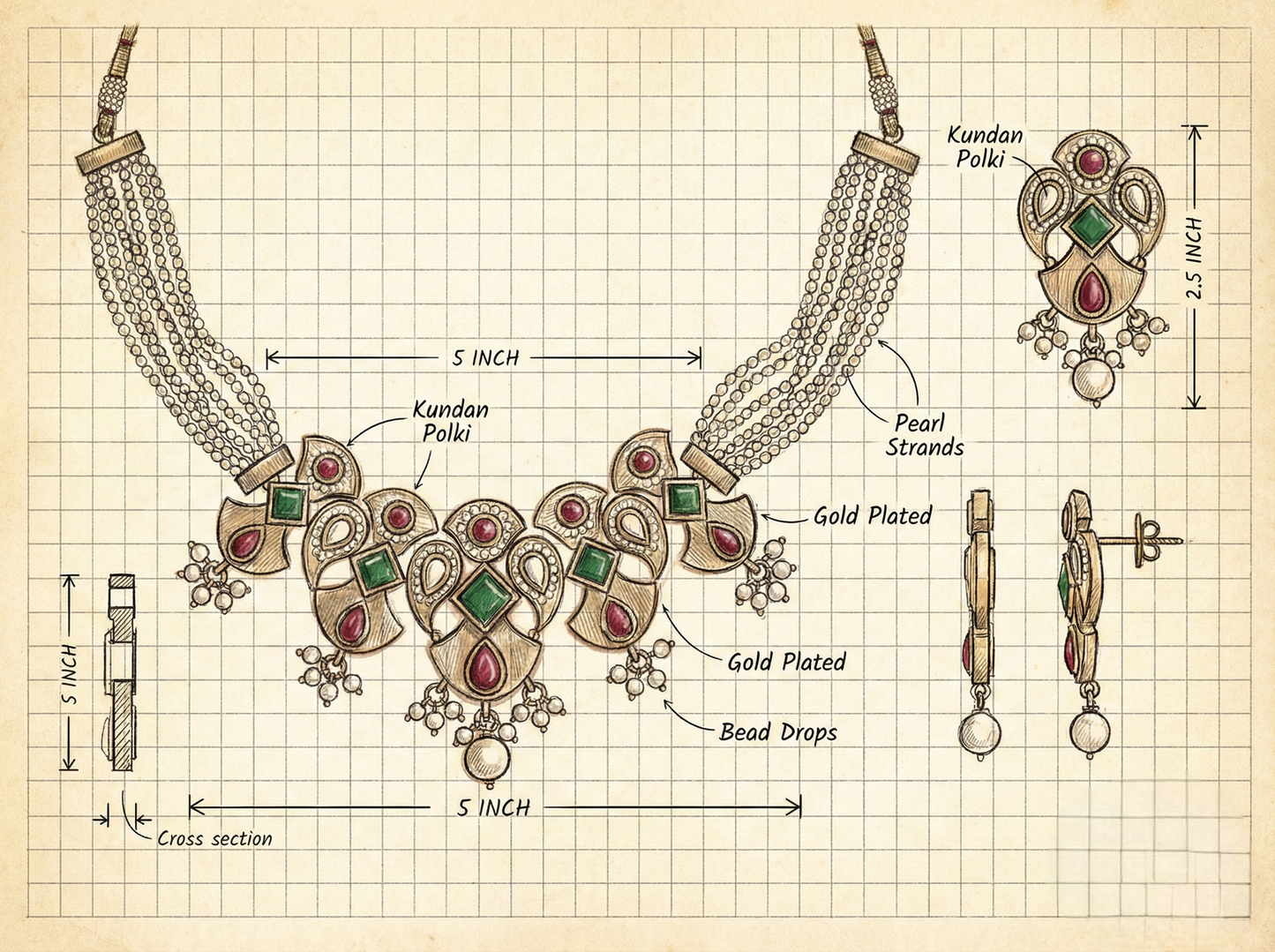 LZ-11 Premium Copper-Based Necklace Set